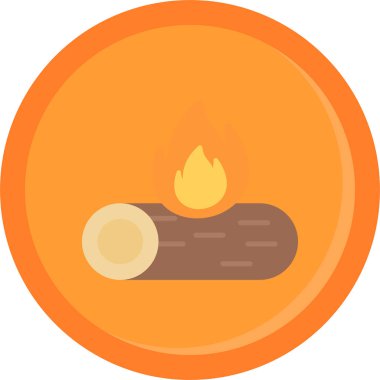 Yangın. Web simgesi basit illüstrasyon