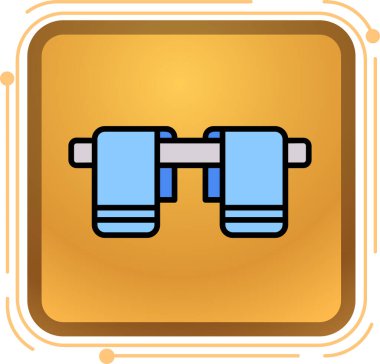 spor salonu çan simgesi, vektör illüstrasyonu