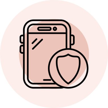 Cep telefonu simgesi, vektör illüstrasyonu