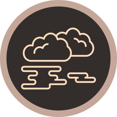 Bulut. Web simgesi basit illüstrasyon