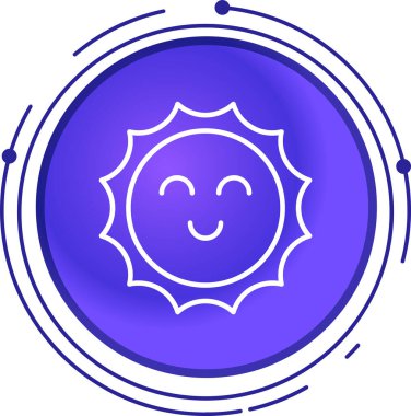 Güneş. Web simgesi basit illüstrasyon
