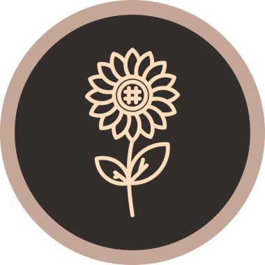 çiçek simgesi vektör illüstrasyonu