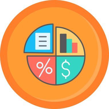 iş grafik düz simgesi
