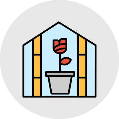 Bir ev simgesinin vektör illüstrasyonu