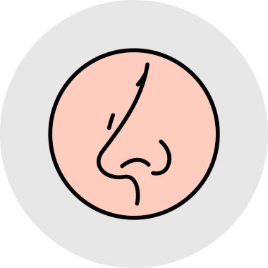 Beyaz arkaplanda insan yüzü, illüstrasyon, vektör..