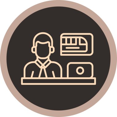 İş adamı simgesinin vektör illüstrasyonu