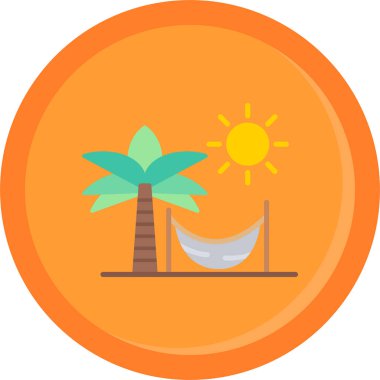 yaz vektörü düz renk simgesi