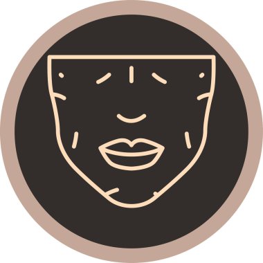 Kalkanlı bir kadın yüzünün vektör çizimi