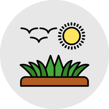 vektör kaktüs simgesi illüstrasyonu