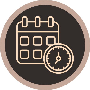 Saat simgesi vektör illüstrasyonu