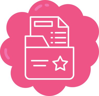 Belge. Web simgesi basit illüstrasyon