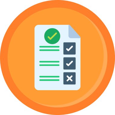 Onay listesi düz simgesi