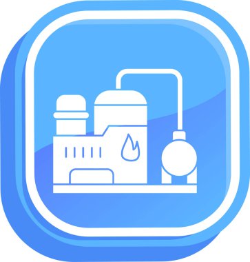 Fabrikadaki bir fabrika simgesinin vektör çizimi