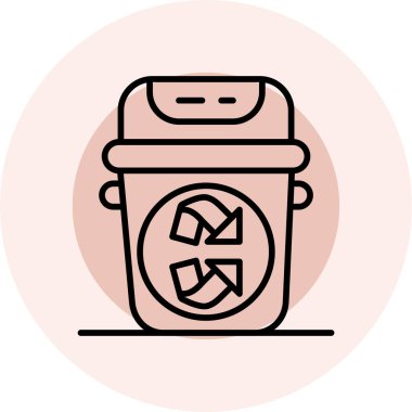 Geri dönüşüm. Web simgesi basit illüstrasyon