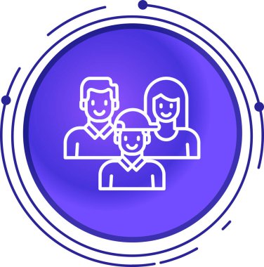 grup insanları ikon vektör illüstrasyonu