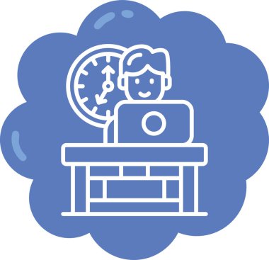 Saat. Web simgesi basit illüstrasyon