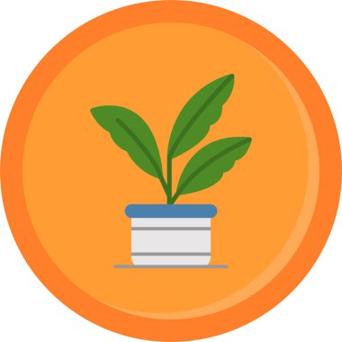 Bitki. Web simgesi basit illüstrasyon