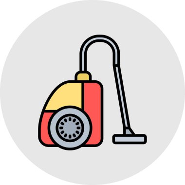 Elektrik süpürgesi ikon vektör illüstrasyonu