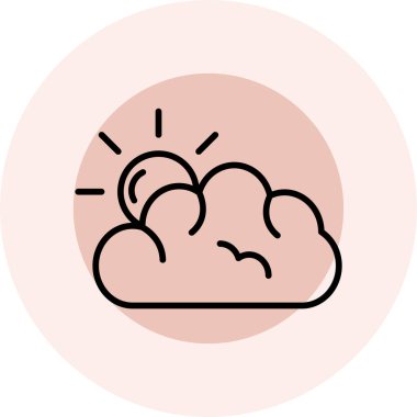 Bulut simgesi vektör illüstrasyonu