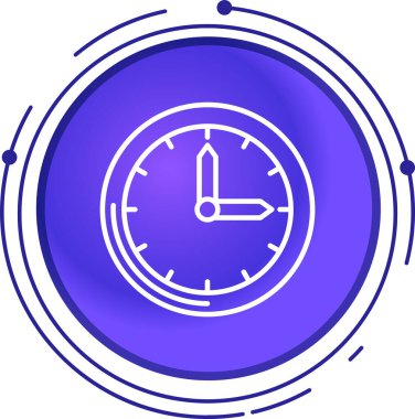 Saat simgesinin vektör illüstrasyonu