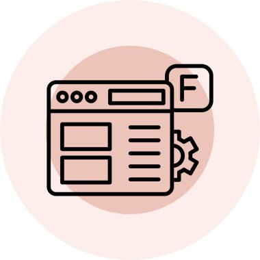 İnternet sitesi. Web simgesi basit illüstrasyon