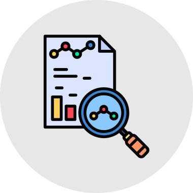 Büyüteç vektör simgesi modern illüstrasyon