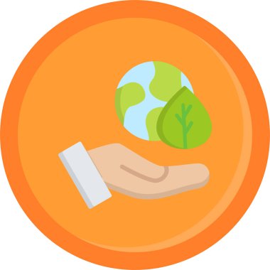 Çevre koruma simgesi düz biçimli