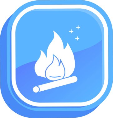 şenlik ateşi ikonu vektör illüstrasyonu