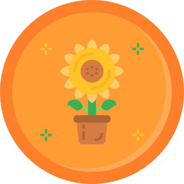 Bitki. Web simgesi basit illüstrasyon