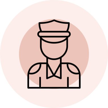 Polis memuru. Basit tasarım