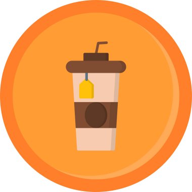 Düz kahve bardağı simgesi