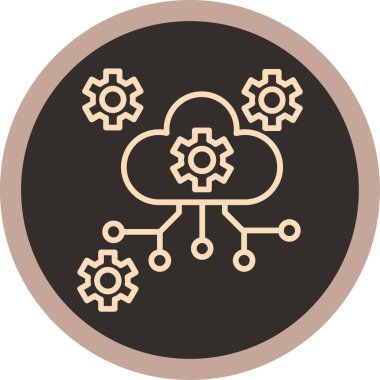 Moda tarzında izole edilmiş bir bulut simgesi