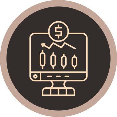 Para için. Web simgesi basit illüstrasyon