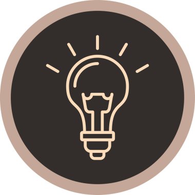 Moda Biçimli Ampul Simgesi İzole Arkaplan