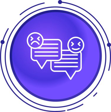 İzole edilmiş beyaz arka planda sohbet mesajları içeren konuşma balonu. Renkli bir geçmiş. İleti simgesi, yorum, sohbet sembolü. Taslak konsepti. vektör renkli