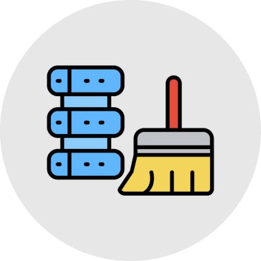 Fırça simgesi vektör illüstrasyonu