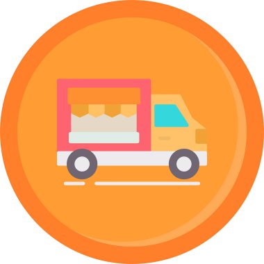 Teslimat. Web simgesi basit illüstrasyon