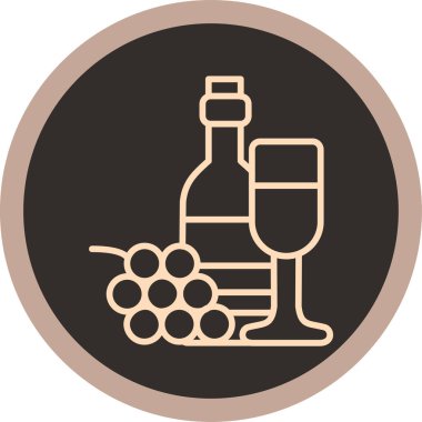 Şarap şişesi. Web simgesi