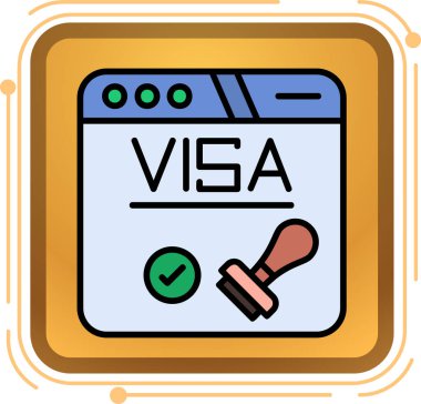 Pasaport. Web simgesi basit illüstrasyon