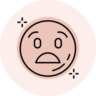 Moda Biçimli Emoji Simgesi İzole Arkaplan