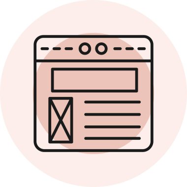 tarayıcı sayfa vektör simgesi