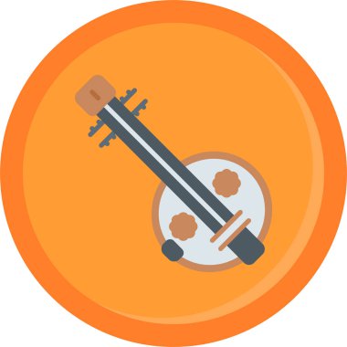 Bir gitar simgesinin vektör illüstrasyonu