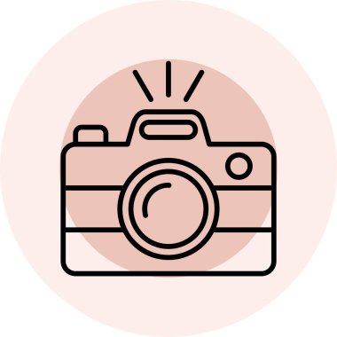 Kamera. Web simgesi basit illüstrasyon