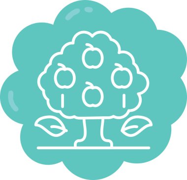 Ağaç. Web simgesi basit illüstrasyon