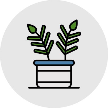 Bitki simgesinin vektör illüstrasyonu