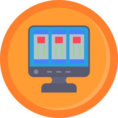 vektör bilgisayar simgesi, basit vektör illüstrasyonu