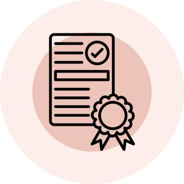 Sertifika vektör resimleme rengi basit simgesi