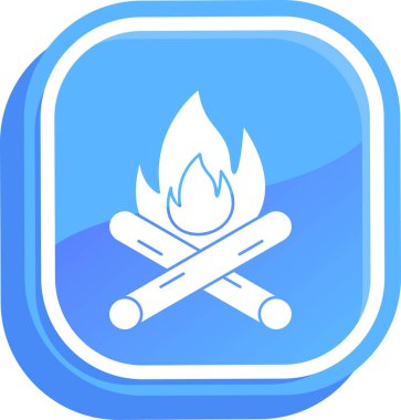 şenlik ateşi alev ikonu - taslak biçimi