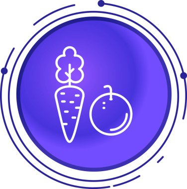 çizgi kiraz ikonu beyaz arkaplanı izole etti. Yaprak sembollü meyve. Renkli taslak konsepti. vektör.