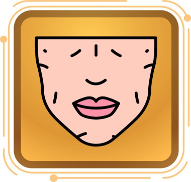 Yüz simgesi vektör illüstrasyonu